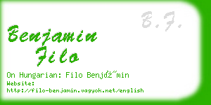 benjamin filo business card